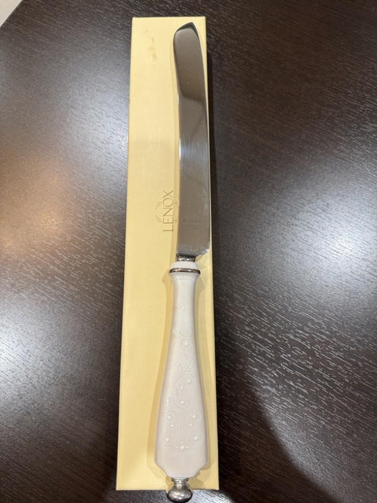 Lenox Other - Lenox Wedding Promises Opal Innocence Cake Knife with Silver Blade